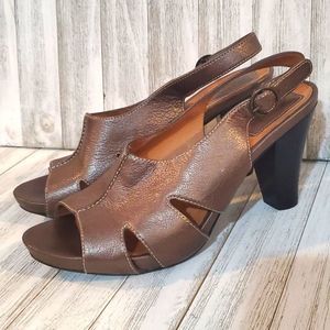 Clarks Artisan Heels - Metallic Bronze/Taupe